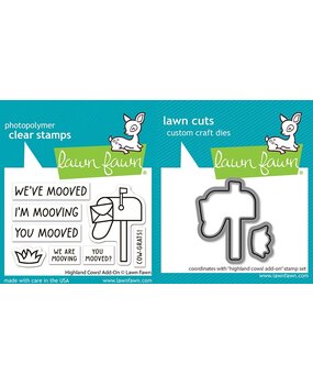 Lawn Fawn Highland Cows! Add-On Stamp & Die DUO (LF4120)