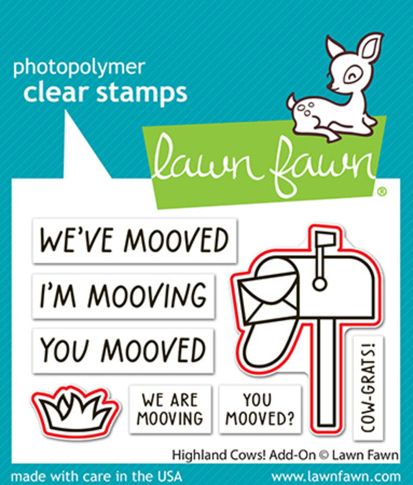 Lawn Fawn Highland Cows! Add-On Stamp & Die DUO (LF4120) Lawn Fawn Highland Cows! Add-On Stamp & Die DUO (LF4120)
