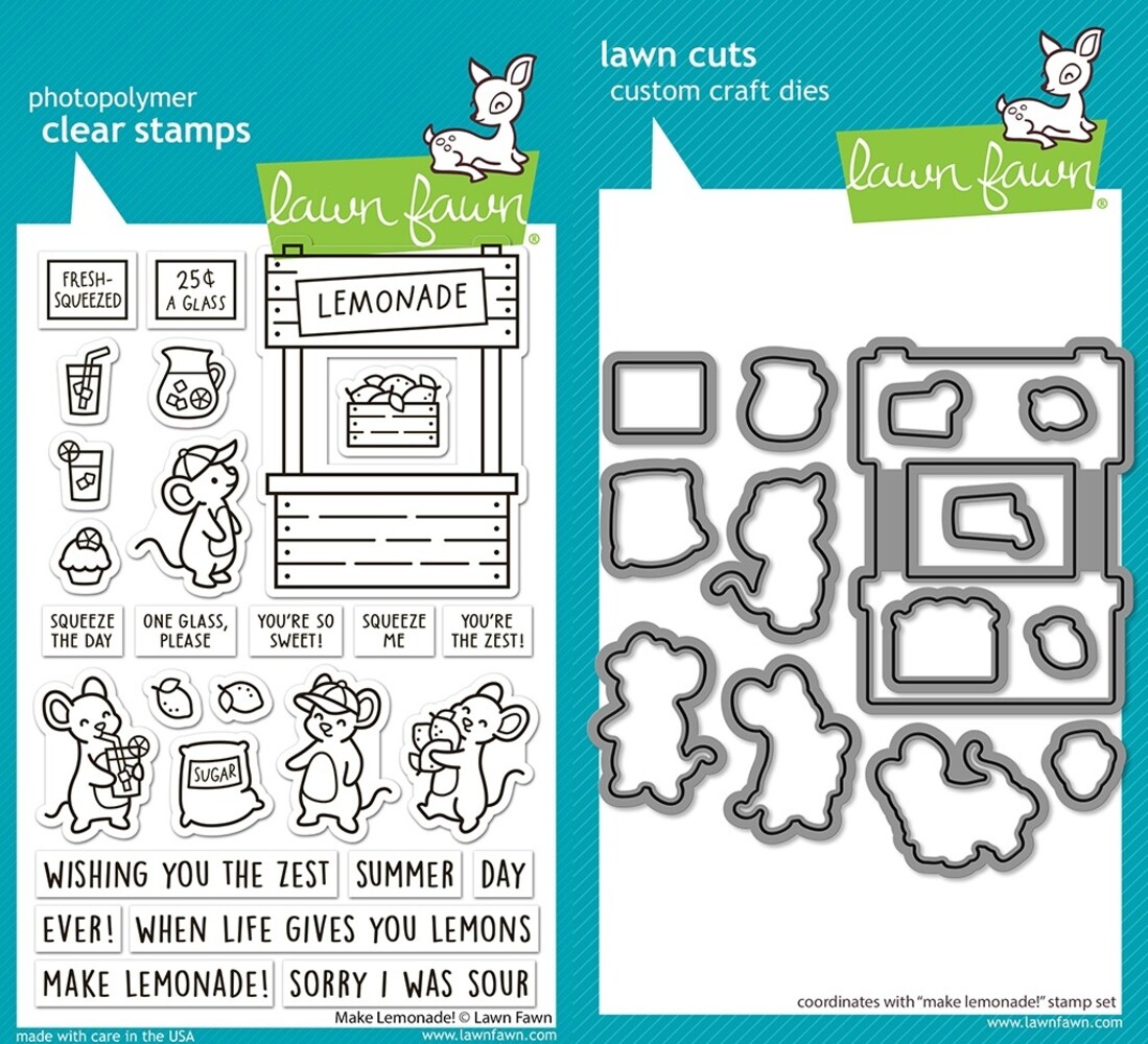 Lawn Fawn Make Lemonade! Stamp & Die DUO (LF4123) Lawn Fawn Make Lemonade! Stamp & Die DUO (LF4123)