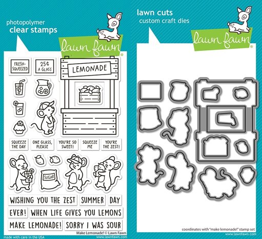 Lawn Fawn Make Lemonade! Stamp & Die DUO (LF4123) Lawn Fawn Make Lemonade! Stamp & Die DUO (LF4123)
