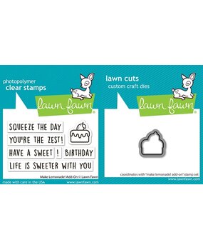 Lawn Fawn Make Lemonade! Add-On Stamp & Die DUO (LF4126)