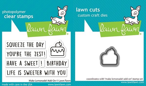 Lawn Fawn Make Lemonade! Add-On Stamp & Die DUO (LF4126) Lawn Fawn Make Lemonade! Add-On Stamp & Die DUO (LF4126)