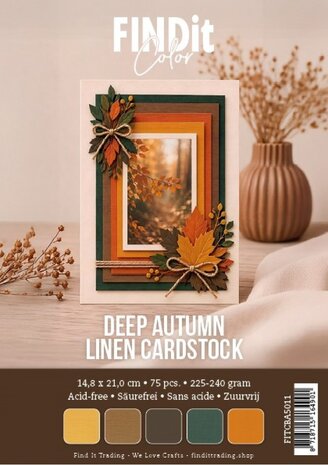 Find It Trading Linen Cardstock Pack A5 Deep Autumn (FITCBA5011) Find It Trading Linen Cardstock Pack A5 Deep Autumn (FITCBA5011)