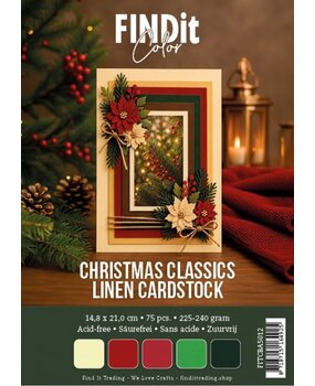 Find It Trading Linen Cardstock Pack A5 Christmas Classics (FITCBA5012) Find It Trading Linen Cardstock Pack A5 Christmas Classics (FITCBA5012)