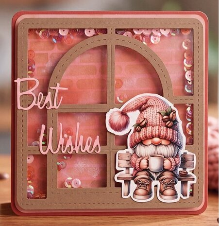 Berrie's Beauties Happy Gnomes Dies Cottage Window (BBD10116)