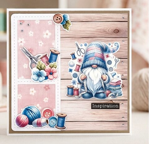 Berrie's Beauties Happy Gnomes 3D Push Out Sew Much Love (SB11135) Berrie's Beauties Happy Gnomes 3D Push Out Sew Much Love (SB11135)