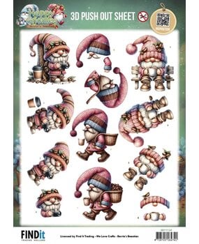 Berrie's Beauties Happy Gnomes 3D Push Out Coffee & Clicks (SB11134) Berrie's Beauties Happy Gnomes 3D Push Out Coffee & Clicks (SB11134)