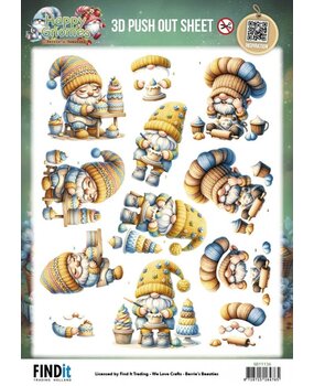 Berrie's Beauties Happy Gnomes 3D Push Out The Tiny Baker (SB11136) Berrie's Beauties Happy Gnomes 3D Push Out The Tiny Baker (SB11136)