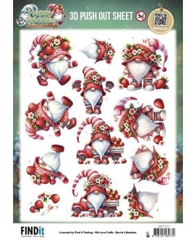 Berrie's Beauties Happy Gnomes 3D Push Out Berry Cute (SB11137) Berrie's Beauties Happy Gnomes 3D Push Out Berry Cute (SB11137)