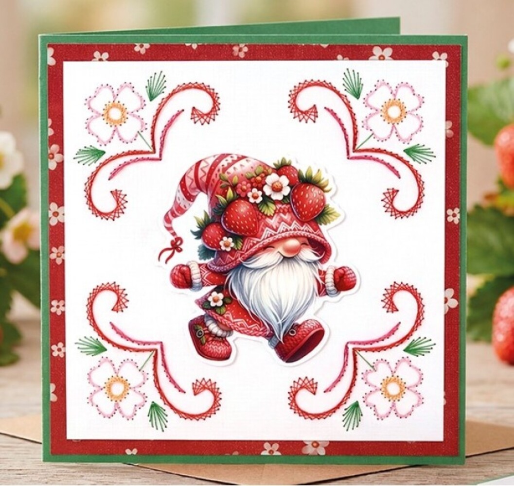 Berrie's Beauties Happy Gnomes 3D Push Out Berry Cute (SB11137) Berrie's Beauties Happy Gnomes 3D Push Out Berry Cute (SB11137)