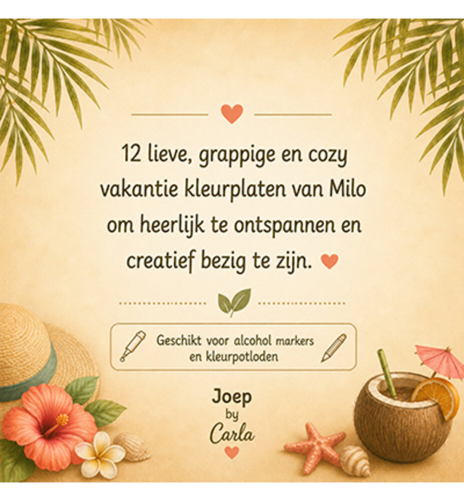 Joep by Carla Milo op Vakantie 12 kleurplaten (JBC-KK-2601001) Joep by Carla Milo op Vakantie 12 kleurplaten (JBC-KK-2601001)