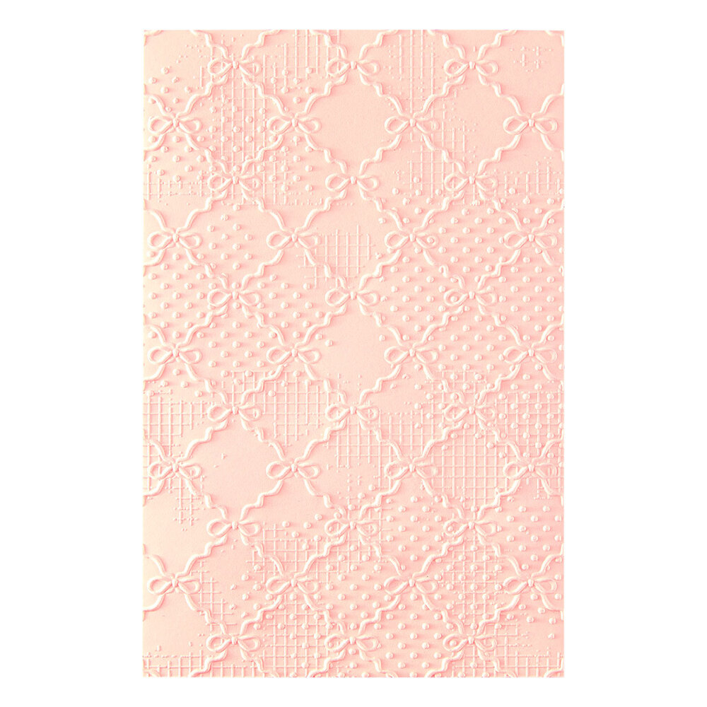 Spellbinders Buttons & Keepsakes 3D Embossing Folder Ribbons & Seams by Frank Garcia (E3D-173) Spellbinders Buttons & Keepsakes 3D Embossing Folder Ribbons & Seams by Frank Garcia (E3D-173)