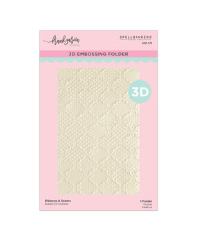 Spellbinders PRE-ORDER Buttons & Keepsakes 3D Embossing Folder Ribbons & Seams by Frank Garcia (E3D-173) Spellbinders PRE-ORDER Buttons & Keepsakes 3D Embossing Folder Ribbons & Seams by Frank Garcia (E3D-173)