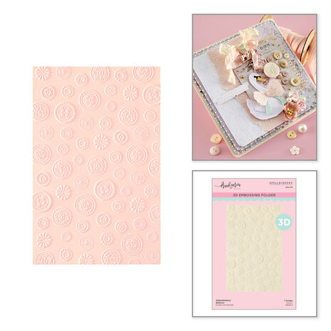 Spellbinders Buttons & Keepsakes 3D Embossing Folder Haberdashery Buttons by Frank Garcia (E3D-176) Spellbinders Buttons & Keepsakes 3D Embossing Folder Haberdashery Buttons by Frank Garcia (E3D-176)