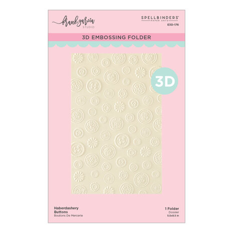 Spellbinders Buttons & Keepsakes 3D Embossing Folder Haberdashery Buttons by Frank Garcia (E3D-176) Spellbinders Buttons & Keepsakes 3D Embossing Folder Haberdashery Buttons by Frank Garcia (E3D-176)