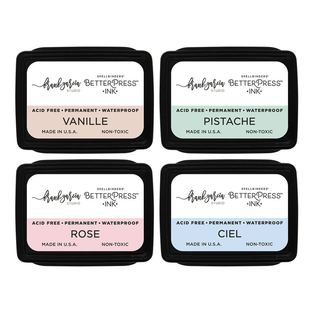 Spellbinders Buttons & Keepsakes BetterPress Ink Mini Set Blushing Macarons (4pcs) by Frank Garcia (BPI-064) Spellbinders Buttons & Keepsakes BetterPress Ink Mini Set Blushing Macarons (4pcs) by Frank Garcia (BPI-064)