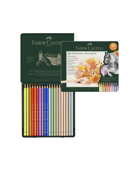 Faber Castell (20 Nieuwe Kleuren) Kleurpotlood Polychromos Blik 20 Stuks (FC-110020) Faber Castell (20 Nieuwe Kleuren) Kleurpotlood Polychromos Blik 20 Stuks (FC-110020)