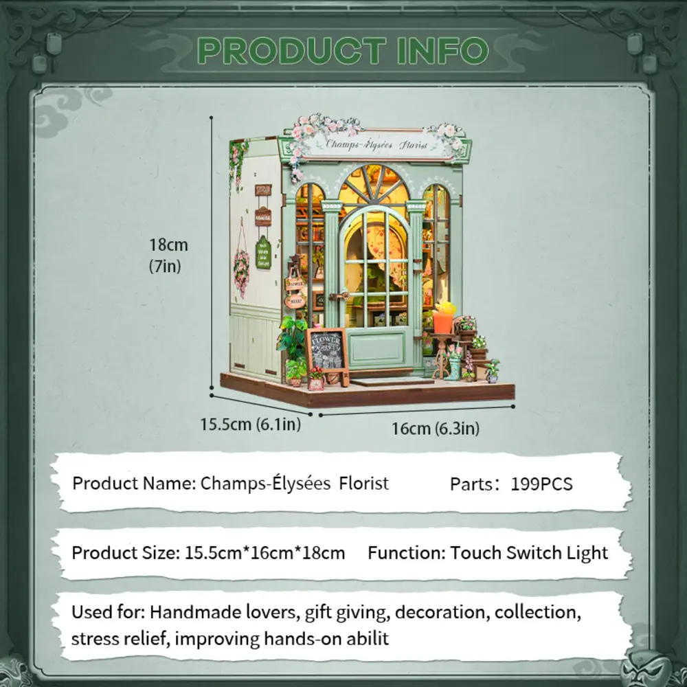 CuteBee DIY Miniature House Champs-Élysées Florist (CWGC201) CuteBee DIY Miniature House Champs-Élysées Florist (CWGC201)