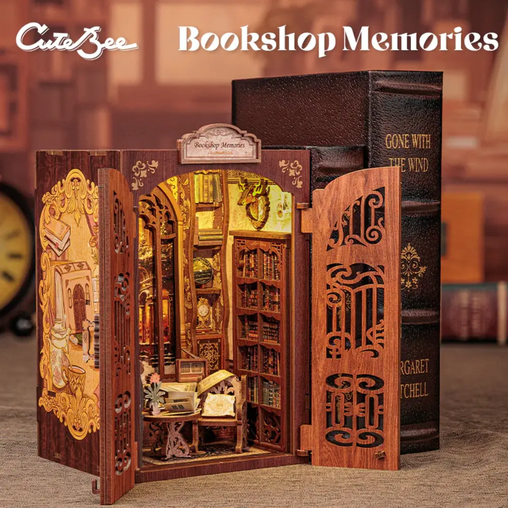 CuteBee DIY Book Nook Kit Bookshop Memories (SD01) CuteBee DIY Book Nook Kit Bookshop Memories (SD01)