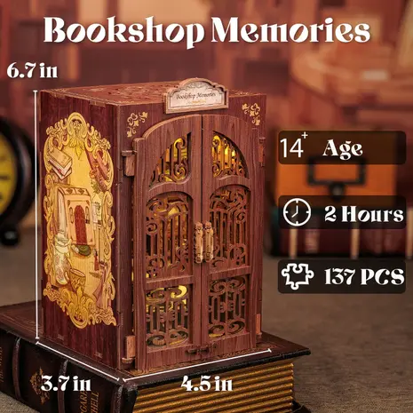 CuteBee DIY Book Nook Kit Bookshop Memories (SD01) CuteBee DIY Book Nook Kit Bookshop Memories (SD01)