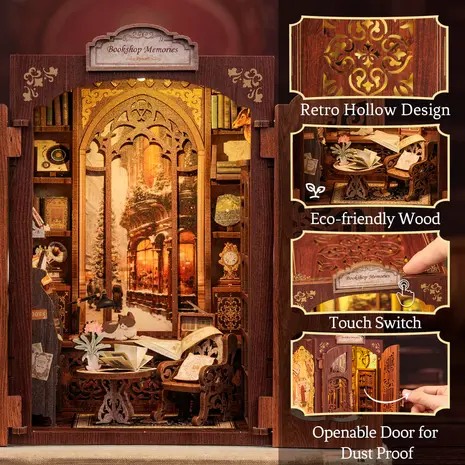 CuteBee DIY Book Nook Kit Bookshop Memories (SD01) CuteBee DIY Book Nook Kit Bookshop Memories (SD01)