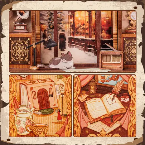 CuteBee DIY Book Nook Kit Bookshop Memories (SD01) CuteBee DIY Book Nook Kit Bookshop Memories (SD01)
