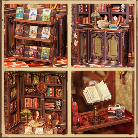 CuteBee DIY Book Nook Kit Owl Bookstore (SD02) CuteBee DIY Book Nook Kit Owl Bookstore (SD02)