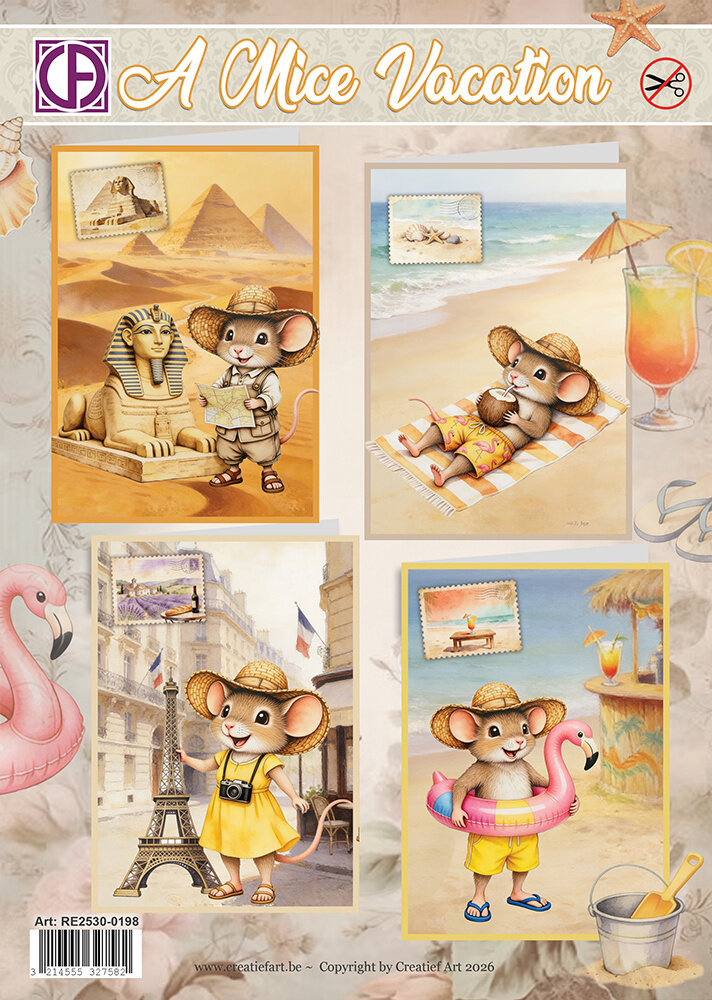 Creatief Art A Mice Vacation Card Kit (RE2530-0198)