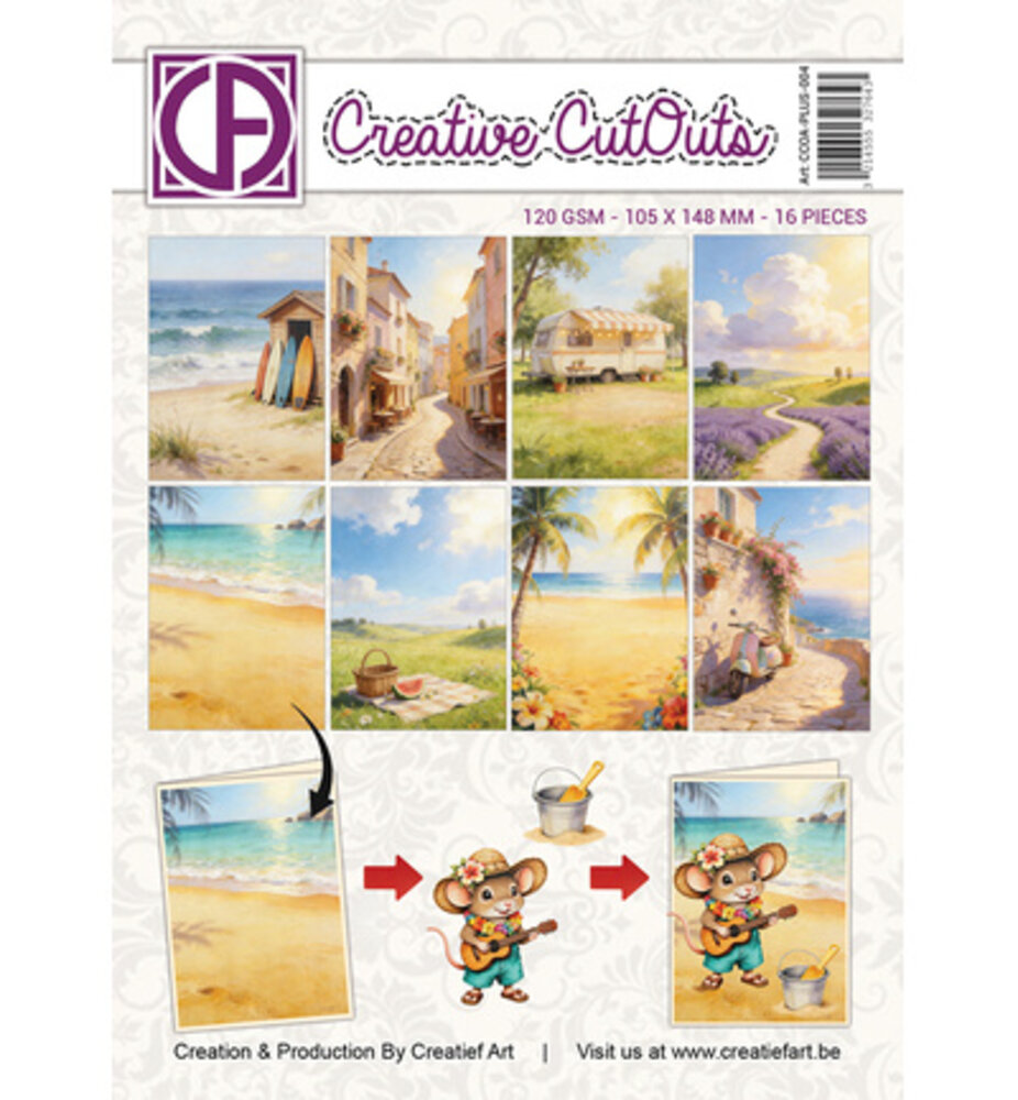 Creatief Art A Mice Vacation A6 Collage Paper (CCOA-PLUS-004) Creatief Art A Mice Vacation A6 Collage Paper (CCOA-PLUS-004)