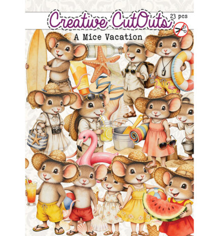 Creatief Art A Mice Vacation Die-Cuts Creative CutOuts (CCODC-PLUS-004) Creatief Art A Mice Vacation Die-Cuts Creative CutOuts (CCODC-PLUS-004)