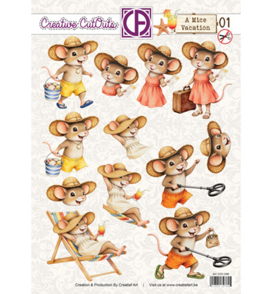 Creatief Art A Mice Vacation 01 Stansvel (CCO-048) Creatief Art A Mice Vacation 01 Stansvel (CCO-048)