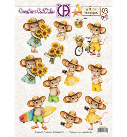 Creatief Art A Mice Vacation 03 Stansvel (CCO-050) Creatief Art A Mice Vacation 03 Stansvel (CCO-050)