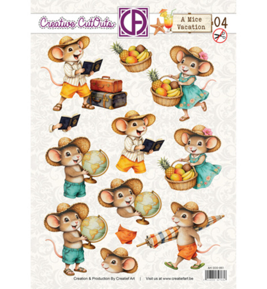 Creatief Art A Mice Vacation 04 Stansvel (CCO-051)