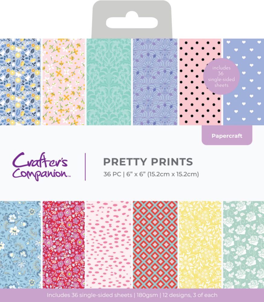 Crafter's Companion Pretty Prints 6x6 Inch Paper Pad (CC-PAD6-PREPR) Crafter's Companion Pretty Prints 6x6 Inch Paper Pad (CC-PAD6-PREPR)