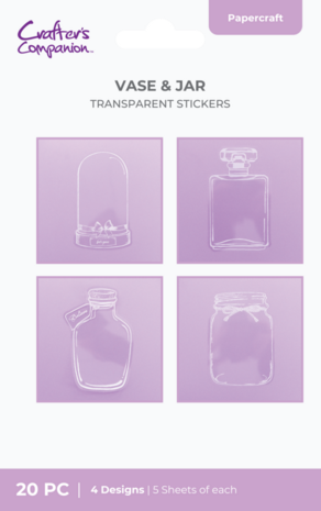 Crafter's Companion Vase & Jar Transparent Stickers (CC-STIK-VASJAR) Crafter's Companion Vase & Jar Transparent Stickers (CC-STIK-VASJAR)