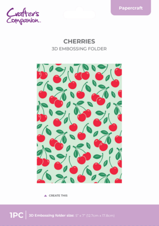 Crafter's Companion Cherries 3D Embossing Folder (NG-BB-3D-EF5-CHER) Crafter's Companion Cherries 3D Embossing Folder (NG-BB-3D-EF5-CHER)