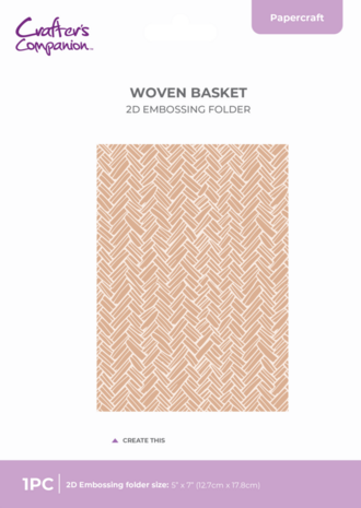 Crafter's Companion Woven Basket 2D Embossing Folder (NG-BB-EF5-WOBA) Crafter's Companion Woven Basket 2D Embossing Folder (NG-BB-EF5-WOBA)