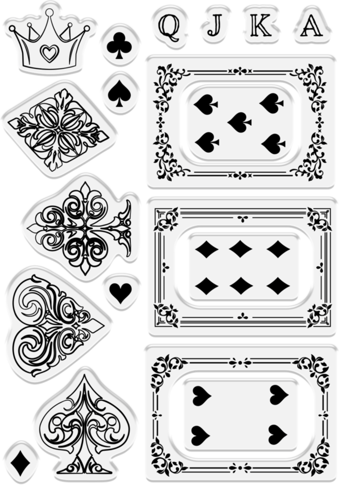 Crafter's Companion Playing Cards Clear Stamps (CC-TOW-STP-PCAR) Crafter's Companion Playing Cards Clear Stamps (CC-TOW-STP-PCAR)