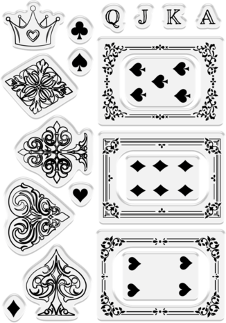 Crafter's Companion Playing Cards Clear Stamps (CC-TOW-STP-PCAR) Crafter's Companion Playing Cards Clear Stamps (CC-TOW-STP-PCAR)