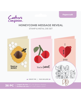 Crafter's Companion Honeycomb Message Reveal Stamp & Dies (CC-STD-HCOMB-MR) Crafter's Companion Honeycomb Message Reveal Stamp & Dies (CC-STD-HCOMB-MR)