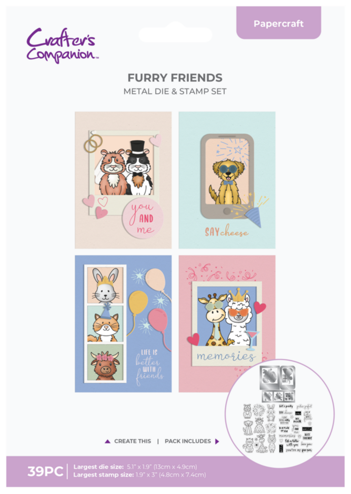 Crafter's Companion Furry Friends Stamp & Dies (CC-STD-FUR-FRI) Crafter's Companion Furry Friends Stamp & Dies (CC-STD-FUR-FRI)