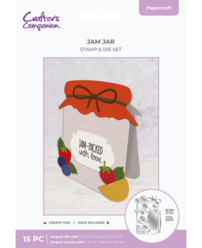 Crafter's Companion Jam Jar Stamp & Dies (CC-STD-JAMJ) Crafter's Companion Jam Jar Stamp & Dies (CC-STD-JAMJ)