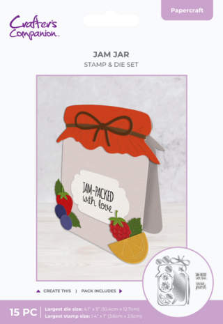 Crafter's Companion Jam Jar Stamp & Dies (CC-STD-JAMJ) Crafter's Companion Jam Jar Stamp & Dies (CC-STD-JAMJ)