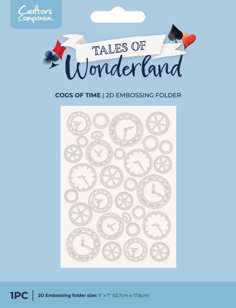 Crafter's Companion Tales of Wonderland 2D Embossing Folder Cogs of Time (CC-TOW-EF5-COT) Crafter's Companion Tales of Wonderland 2D Embossing Folder Cogs of Time (CC-TOW-EF5-COT)