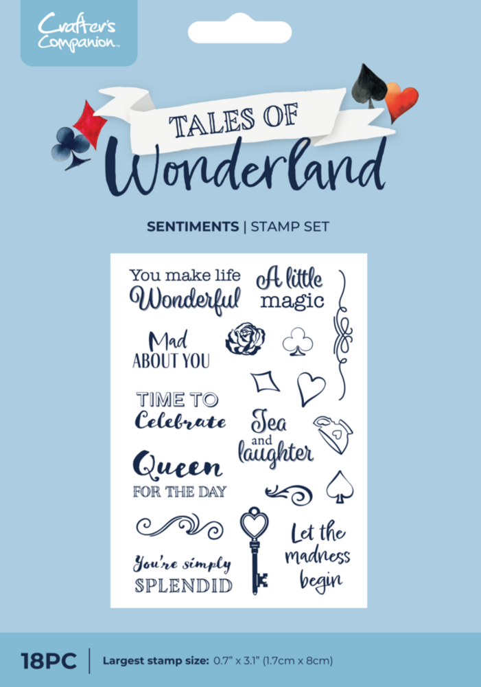 Crafter's Companion Tales of Wonderland Clear Stamps Sentiments (CC-TOW-STP-SENT)