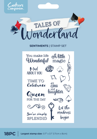 Crafter's Companion Tales of Wonderland Clear Stamps Sentiments (CC-TOW-STP-SENT)