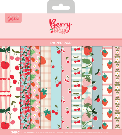Crafter's Companion Berry Bliss 8x8 Inch Paper Pad (NG-BB-PAD8-BB) Crafter's Companion Berry Bliss 8x8 Inch Paper Pad (NG-BB-PAD8-BB)