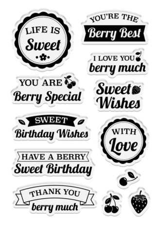 Crafter's Companion Berry Bliss Clear Stamps Sweet Wishes (NG-BB-STP-SWWI) Crafter's Companion Berry Bliss Clear Stamps Sweet Wishes (NG-BB-STP-SWWI)