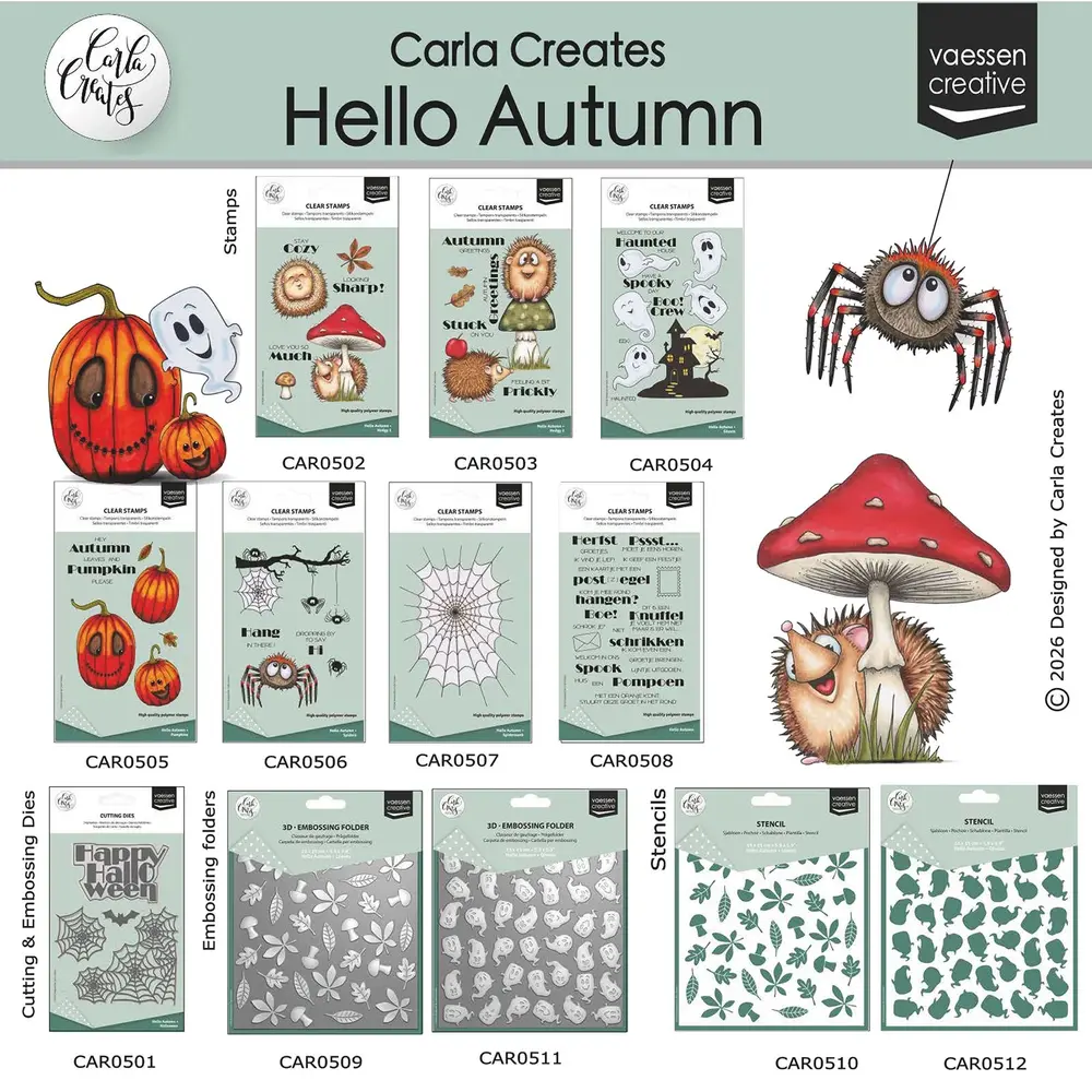 Vaessen Creative Hello Autumn Snijmal Halloween by Carla Creates (CAR0501)