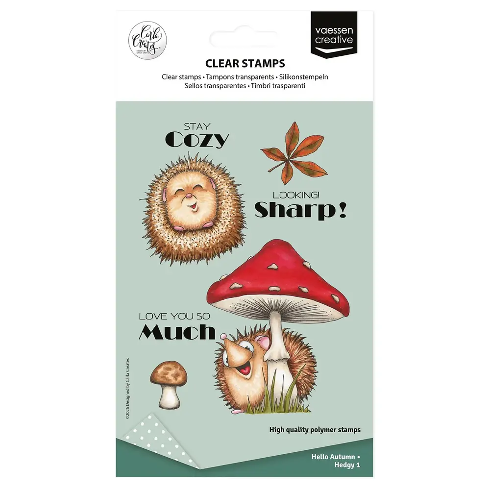 Vaessen Creative Hello Autunm A6 Clear Stamps Hedgy by Carla Creates (CAR0502)